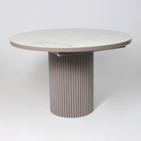 Стол Askar Round SLIDE-116 BRECHA GLOSS PREMIUM CER/капучино в Минске