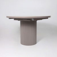 Стол Askar Round SLIDE-116 BRECHA GLOSS PREMIUM CER/капучино в Минске