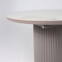 Стол Askar Round SLIDE-116 BRECHA GLOSS PREMIUM CER/капучино в Минске