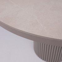 Стол Askar Round SLIDE-116 BAYONA IVORY PREMIUM CER/Капучино в Минске
