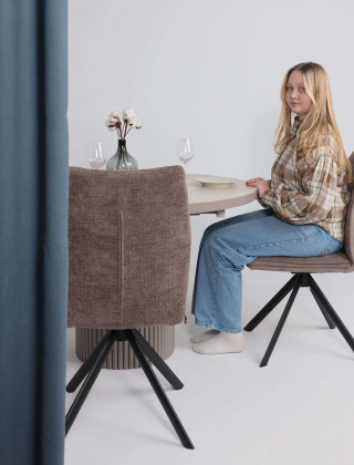 Стол Askar Round SLIDE-116 BAYONA IVORY PREMIUM CER/Капучино в Минске