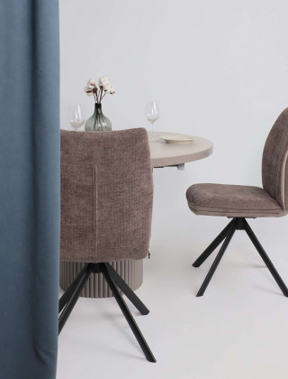 Стол Askar Round SLIDE-116 BAYONA IVORY PREMIUM CER/Капучино в Минске