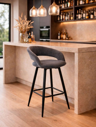 Стул барный BARNY-R 700 b28 antracite lux/черный купить в Минске