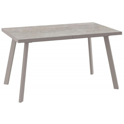 Стол раздвижной BORG-140 140(180)*85 бежевый камень-HPL/капучино в Минске