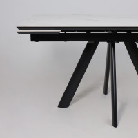 Стол раздвижной JACK-140 140(30+30)*85 CALAKATTA ST CER/черный в Минске