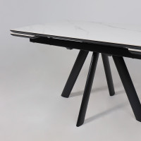 Стол раздвижной JACK-140 140(30+30)*85 CALAKATTA ST CER/черный в Минске