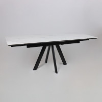 Стол раздвижной JACK-140 140(30+30)*85 CALAKATTA ST CER/черный в Минске