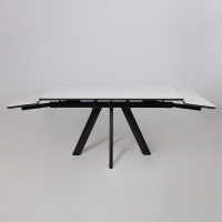 Стол раздвижной JACK-140 140(30+30)*85 CALAKATTA ST CER/черный в Минске