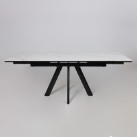 Стол раздвижной JACK-140 140(30+30)*85 CALAKATTA ST CER/черный в Минске