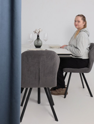 Стол раздвижной JACK-140 140(30+30)*85 CALAKATTA ST CER/черный в Минске