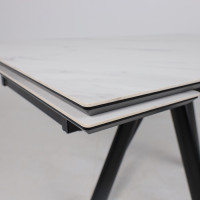 Стол раздвижной JACK-140 140(30+30)*85 CALAKATTA ST CER/черный в Минске