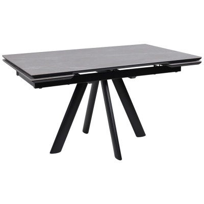 Стол раздвижной JACK-140 140(30+30)*85 STONE GREY ST CER/черный Стол раздвижной JACK-140 140(30+30)*85 STONE GREY ST CER/черный