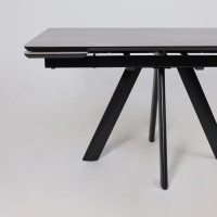 Стол раздвижной JACK-140 140(30+30)*85 STONE GREY ST CER/черный в Минске