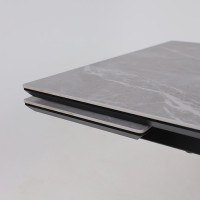 Стол раздвижной JACK-140 140(30+30)*85 STONE GREY ST CER/черный в Минске