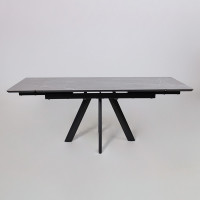 Стол раздвижной JACK-140 140(30+30)*85 STONE GREY ST CER/черный в Минске