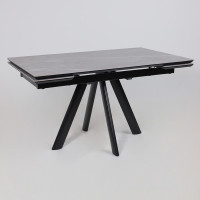 Стол раздвижной JACK-140 140(30+30)*85 STONE GREY ST CER/черный в Минске