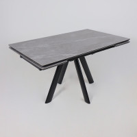Стол раздвижной JACK-140 140(30+30)*85 STONE GREY ST CER/черный в Минске