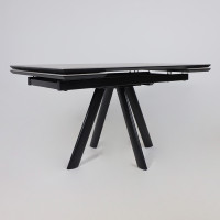 Стол раздвижной JACK-140 140(30+30)*85 STONE GREY ST CER/черный в Минске