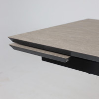 Стол раздвижной JACK-120 120(30+30)*80 бежевый камень - compact cer/черный в Минске