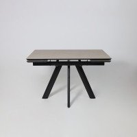 Стол раздвижной JACK-120 120(30+30)*80 бежевый камень - compact cer/черный в Минске