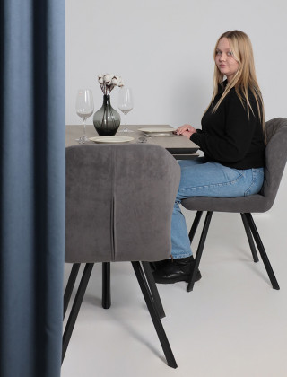 Стол раздвижной JACK-120 120(30+30)*80 бежевый камень - compact cer/черный в Минске