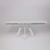 Стол раздвижной JACK-120 120(30+30)*80 CALAKATTA ST CER/белый в Минске Стол раздвижной JACK-120 120(30+30)*80 CALAKATTA ST CER/белый в Минске