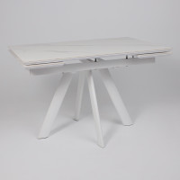 Стол раздвижной JACK-120 120(30+30)*80 CALAKATTA ST CER/белый в Минске Стол раздвижной JACK-120 120(30+30)*80 CALAKATTA ST CER/белый в Минске