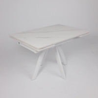 Стол раздвижной JACK-120 120(30+30)*80 CALAKATTA ST CER/белый в Минске Стол раздвижной JACK-120 120(30+30)*80 CALAKATTA ST CER/белый в Минске