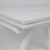 Стол раздвижной JACK-120 120(30+30)*80 CALAKATTA ST CER/белый в Минске Стол раздвижной JACK-120 120(30+30)*80 CALAKATTA ST CER/белый в Минске