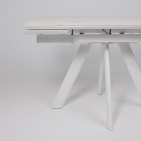 Стол раздвижной JACK-120 120(30+30)*80 CALAKATTA ST CER/белый в Минске Стол раздвижной JACK-120 120(30+30)*80 CALAKATTA ST CER/белый в Минске