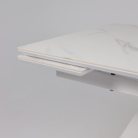 Стол раздвижной JACK-120 120(30+30)*80 CALAKATTA ST CER/белый в Минске Стол раздвижной JACK-120 120(30+30)*80 CALAKATTA ST CER/белый в Минске