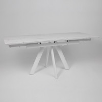 Стол раздвижной JACK-120 120(30+30)*80 CALAKATTA ST CER/белый в Минске Стол раздвижной JACK-120 120(30+30)*80 CALAKATTA ST CER/белый в Минске