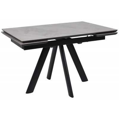 Стол раздвижной JACK-120 120(30+30)*80 ITALIAN LIGHT GREY GLOSS ST CER/черный Стол раздвижной JACK-120 120(30+30)*80 ITALIAN LIGHT GREY GLOSS ST CER/черный