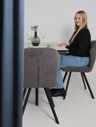 Стол раздвижной JACK-120 120(30+30)*80 мрамор светлый - compact cer/черный в Минске