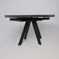 Стол раздвижной JACK-120 120(30+30)*80 мрамор светлый - compact cer/черный в Минске