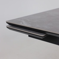 Стол раздвижной JACK-120 120(30+30)*80 STONE GREY ST CER/черный в Минске