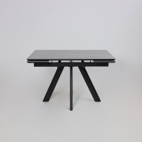 Стол раздвижной JACK-120 120(30+30)*80 STONE GREY ST CER/черный в Минске