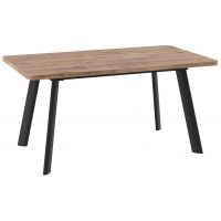 Стол раздвижной LEON LUX RADIAL-160 160(205)*90 дуб веллингтон/черный