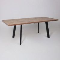 Стол раздвижной LEON LUX RADIAL-160 160(205)*90 дуб веллингтон/черный в Минске