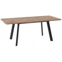 Стол раздвижной LEON LUX RADIAL-160 160(205)*90 дуб веллингтон/черный в Минске