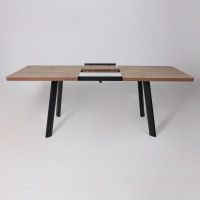 Стол раздвижной LEON LUX RADIAL-160 160(205)*90 дуб веллингтон/черный в Минске