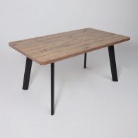 Стол раздвижной LEON LUX RADIAL-160 160(205)*90 дуб веллингтон/черный в Минске