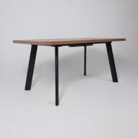 Стол раздвижной LEON LUX RADIAL-160 160(205)*90 дуб веллингтон/черный в Минске