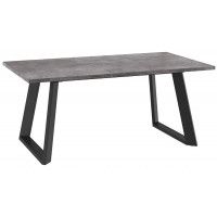 Стол раздвижной LEON LUX RADIAL-160 160(205)*90 дымчатая керамика/черный