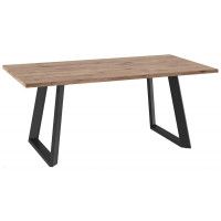 Стол раздвижной LEON LUX RADIAL-180 180(240)*95 дуб веллингтон/черный