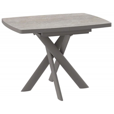 Стол раздвижной LEONEL-110 110(145)*85 бежевый камень-HPL/капучино в Минске