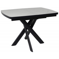 Стол раздвижной LEONEL-110 110(145)*85 кварцит-HPL/черный Стол раздвижной LEONEL-110 110(145)*85 кварцит-HPL/черный