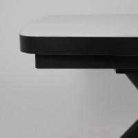 Стол раздвижной LEONEL-110 110(145)*85 кварцит-HPL/черный в Минске Стол раздвижной LEONEL-110 110(145)*85 кварцит-HPL/черный в Минске