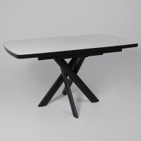 Стол раздвижной LEONEL-110 110(145)*85 кварцит-HPL/черный в Минске Стол раздвижной LEONEL-110 110(145)*85 кварцит-HPL/черный в Минске