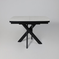 Стол раздвижной LEONEL-110 110(145)*85 кварцит-HPL/черный в Минске Стол раздвижной LEONEL-110 110(145)*85 кварцит-HPL/черный в Минске